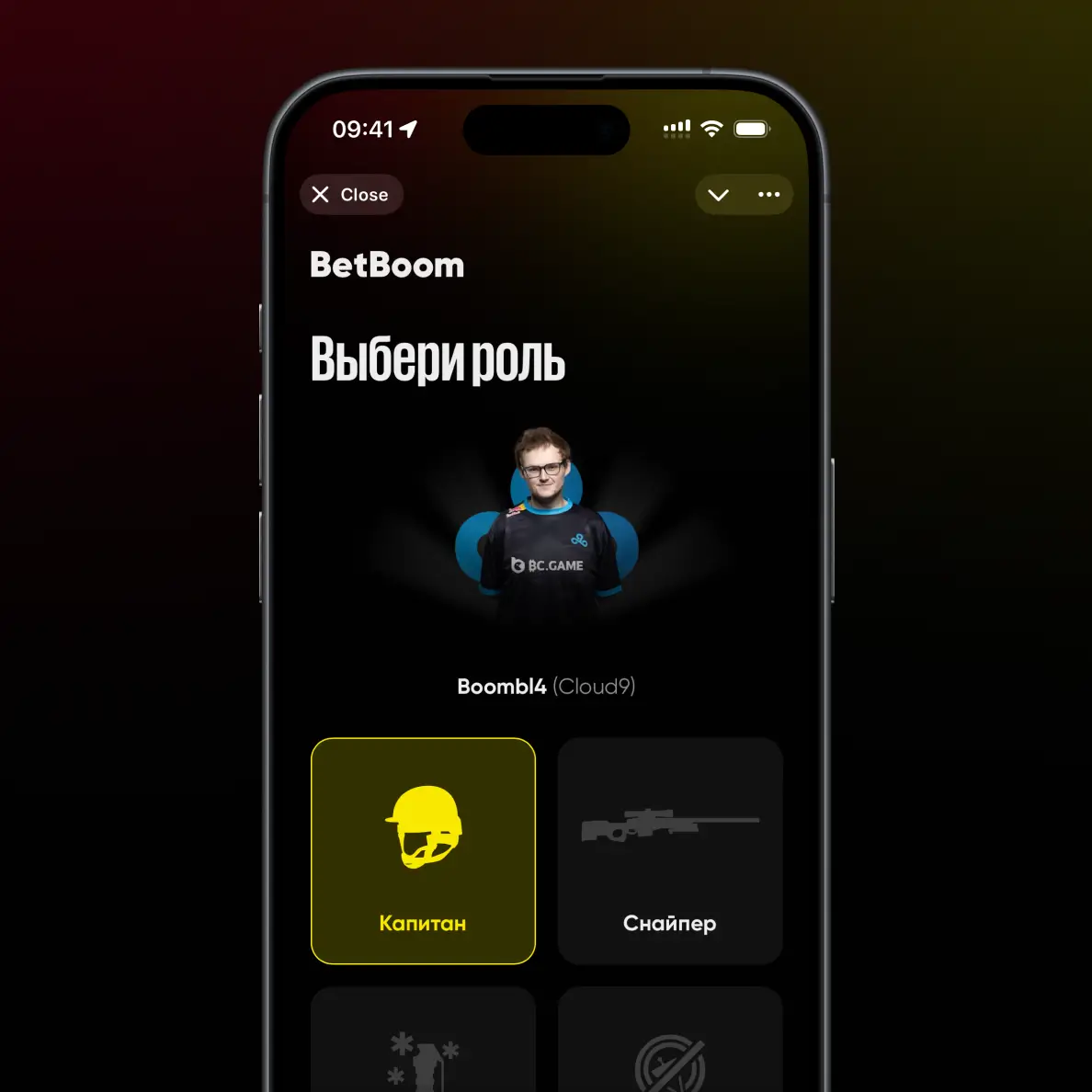Выбор роли
